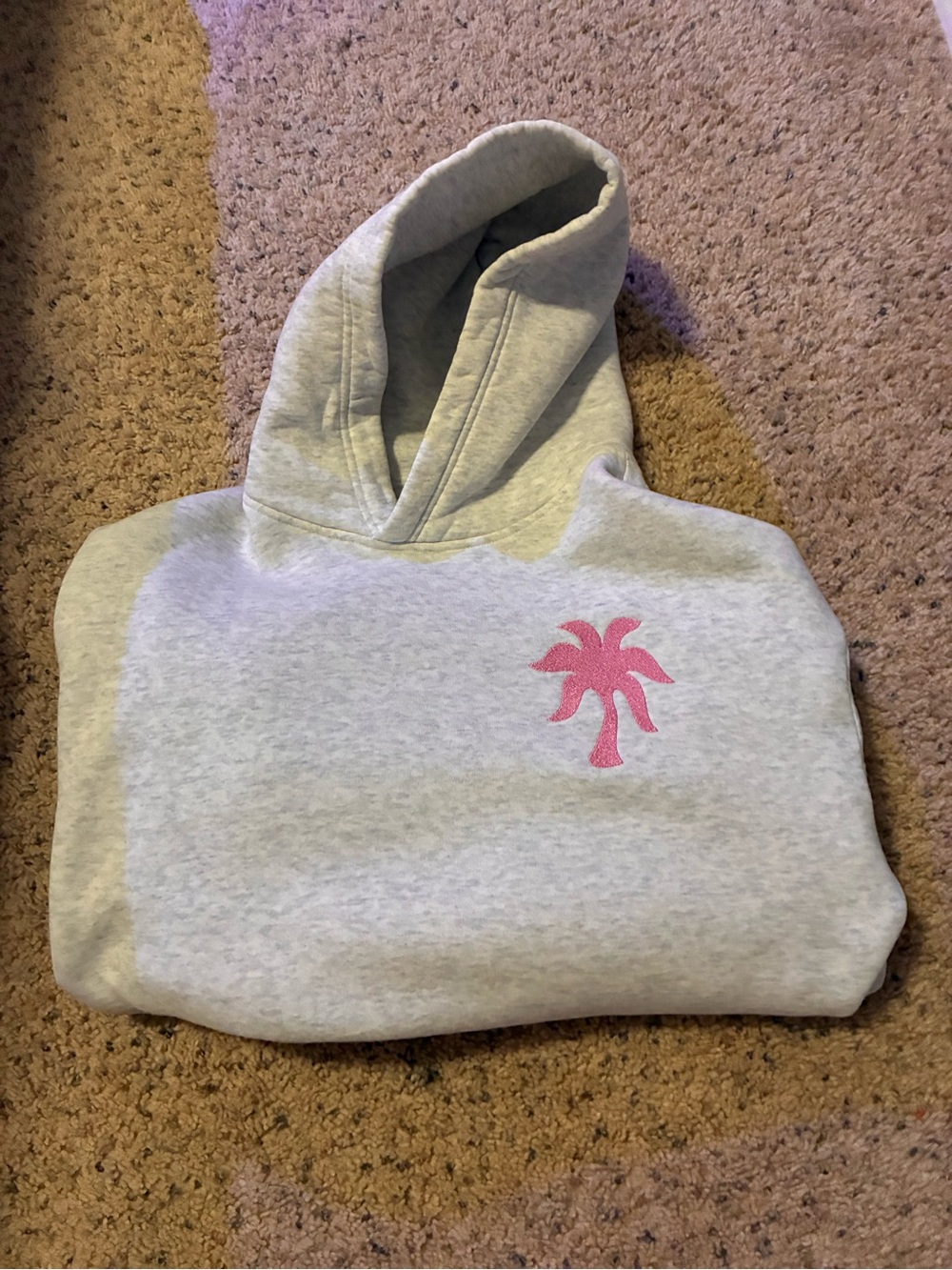 Pink Palm Puff hoodie